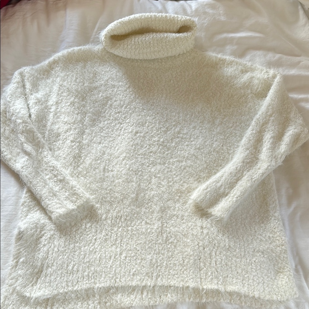 Cozy White Turtleneck Sweater